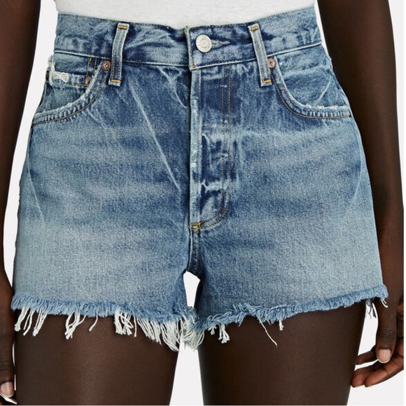 Agolde Pants - AGOLDE Parker Cut-Off Denim Shorts - swapmeat